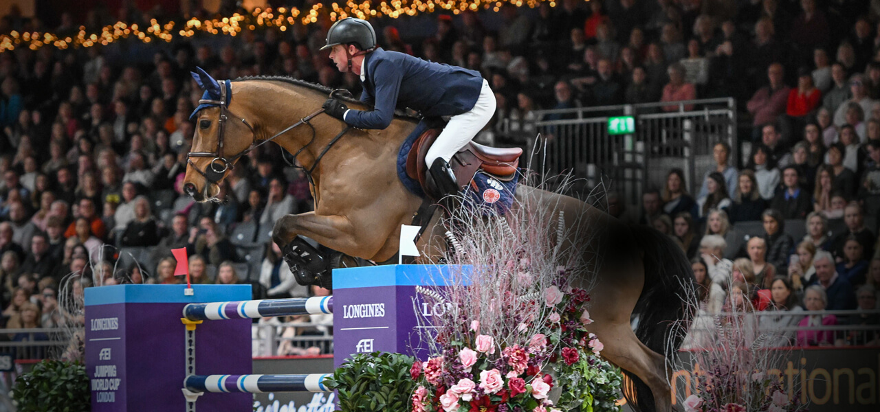 A thrilling jump at The London International Horse Show 2025.